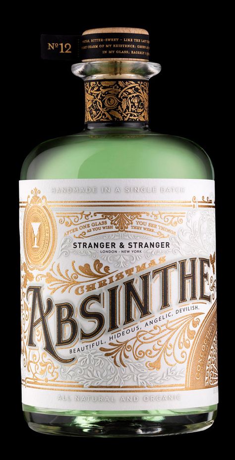 Packaging of the World: Creative Package Design Archive and Gallery: Stranger Absinthe Stranger And Stranger, Green Fairy, Vintage Packaging, Absinthe, Packaging Labels, Mixology, Bottle Design, Brand Packaging, Liqueur