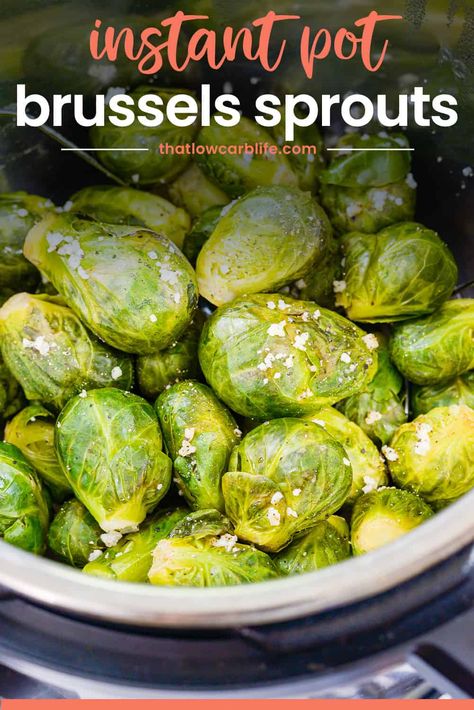 These Instant Pot Brussels Sprouts are a simple, healthy side dish with a 2 minute cook time! Fresh, flavorful, and they go with just about anything! Leftover Brussel Sprouts, Best Brussels Sprouts, Easy Roast, Bacon Wrapped Pork Tenderloin, Creamy Soup Recipes, Sprouts Recipe, Healthy Side Dish, Easy Bacon, Quick And Easy Appetizers