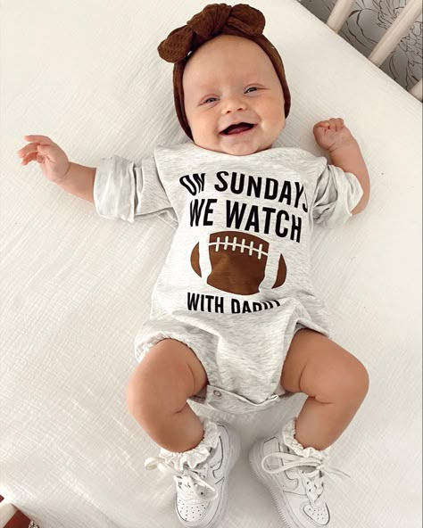 Baby Going Home Outfit, Pregnancy Announcement Pictures, Newborn Mom, Football Baby, Game Day Outfit, Joe Burrow, Take Home Outfit, Baby Fits