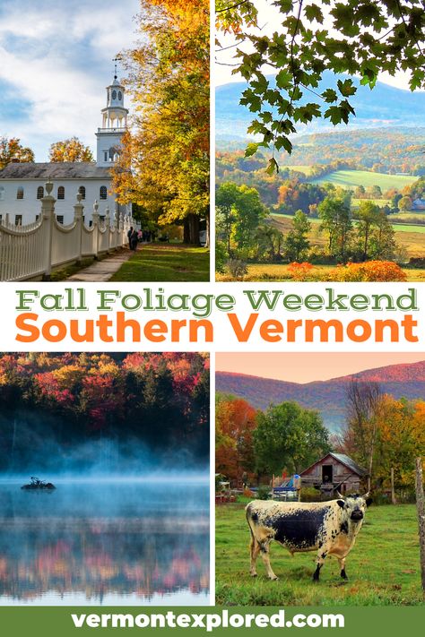 Fall Vermont Trip, Visiting Vermont In Fall, Vermont Itinerary Fall, Best Places To Visit In Vermont In Fall, Best Places In Vermont In The Fall, Fall Weekend Getaway, Fall Foliage Trips, Fall Foliage Road Trips, Weekend Family Getaways