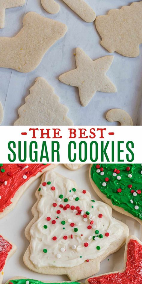 Sugar Cookies For Christmas, Vegan Sugar Cookie Recipe, Nora Cooks, Christmas Sugar Cookie Recipe, Cookies For Christmas, Cream Cheese Sugar Cookies, Vegan Sugar Cookies, Vegan Christmas Cookies, Cut Out Cookie Recipe