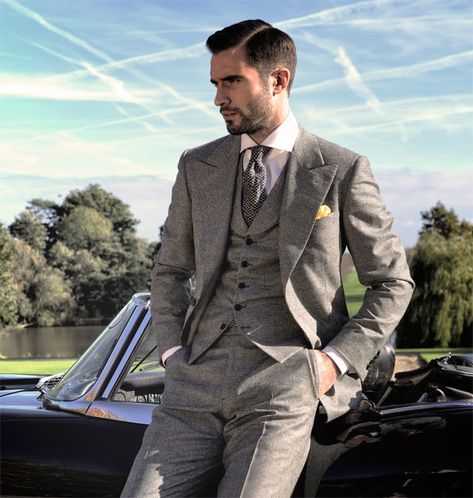 The rebirth of Huntsman of Savile Row | ShortList Magazine Grey 3 Piece Suit, Cocktail Suit, Suit Prom, Dinner Suit, Look Formal, Wedding Suits Groom, Prom Suits, Savile Row, Three Piece Suit