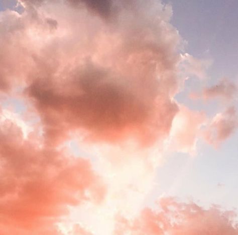 clouds aesthetic aesthetics soft pastel cute sweet peach aesthetic peach and cream aesthetic peachy pink r o s i e Pink Clouds, The Sky, Pink, On Instagram, Blue, Instagram