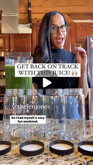 Jen Jones | Plant-Based Queen on Instagram: "Have you tried my “GET BACK” Juice???!! 👀 After a long weekend…this is my juice to get back on track! Make a large batch and enjoy on an empty stomach!  Juicer is the Nama J2 juicer! Use JENJONES10 at namawell.com link in bio!  Glass jars are linked on my Amazon Storefront! Link in bio  Glowing skin by @nevell_skin coffee oil! The only moisturizer I use! Link in bio or at nevellskin.com  Recipe: Organic 8 cucumbers  8 celery stalks  1 pear  Handful of parsley  1/2 lime  Ceylon Cinnamon  Extra hydration: Add coconut water . . . . . #greenjuice #hydrationjuice #antiagingjuice #dontforgetthecinnamon #igplantbased" Juice Recipes With Spinach, Breakfast Juice Recipe Mornings, Sleep Juice Recipes, Pear Juicing Recipes, Cranberry Juicing Recipes, Nama J2 Juicer Recipes, Batch Juicing Recipes, Nama J2 Juicer, Nama Juicer Recipes