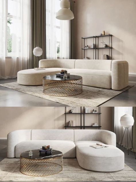 Amazing modern, velvet sectional for a minimalist home... curated by your favorite Millennial in the Adult World Minimalist Sectional Sofa, Cream Sofas, Sectional Sofa Modern, Velvet Sofa Set, Couch For Living Room, Black Glamour, Couch With Chaise, Living Room Apartment, Sofa Inspiration