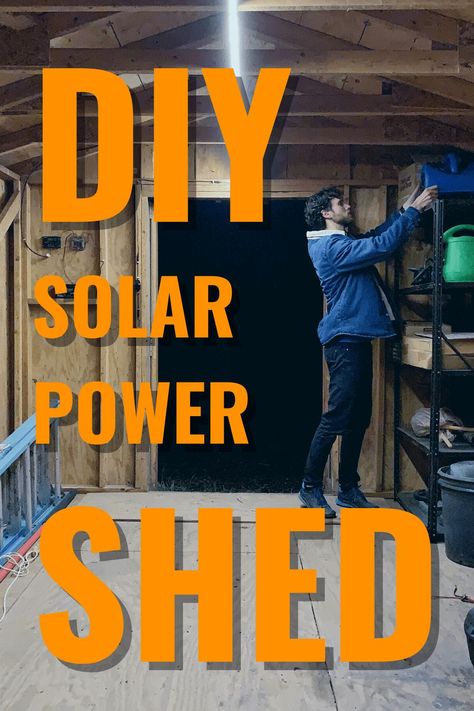 Solar Shed, Solar Light Projects, Diy Solar Power, Diy Solar Power System, Solar Shed Light, Off Grid Solar Power, 12v Solar Panel, Solar Lights Diy, Diy Solar Panel