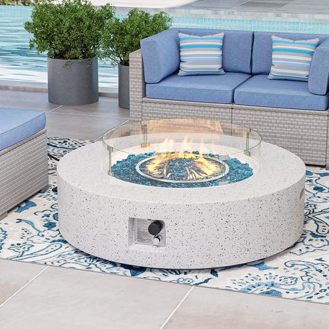 Firepit -affiliate link Round Propane Fire Pit, Fire Pit Coffee Table, Round Fire Pit Table, Outdoor Propane Fire Pit, Outdoor Evening, Cover Patio, Large Fire Pit, Tank Stand, Round Fire Pit