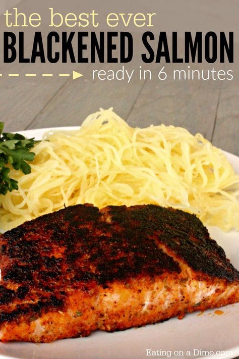 Salmon Recipe Pan, Blackened Salmon Recipes, Salmon Recipes Oven, Best Salmon Recipe, Salmon Recipes Pan Seared, Garlic Butter Salmon, Blackened Salmon, Easy Fish Recipes, Baked Salmon Recipes