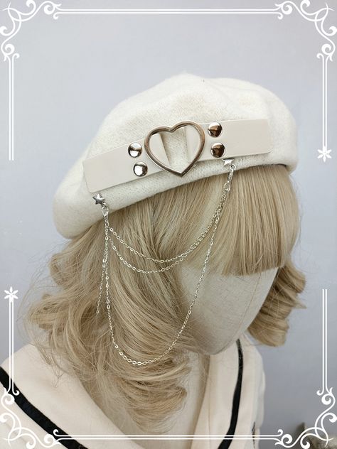 This price is for a beret only. White Academia, Beret Crochet, Patriotic Accessories, Simple Hijab Tutorial, Black Beret, Simple Hijab, Armin Arlert, Beret Hat, Cute Hats