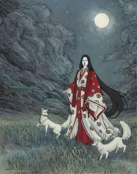 12 Major Japanese Gods and Goddesses You Should Know About Inari Okami, Japanese Goddess, Japanese Mythology, Fox Spirit, Japanese Folklore, Arte Inspo, Goddess Art, Fox Art, Arte Fantasy