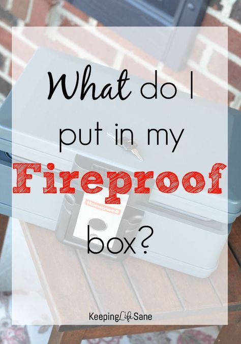 You may be thinking to yourself, "What do I put in a fireproof box?". Here's the perfect list of items you need to keep in there. Fireproof Safe, Safe Deposit Box, Safety Box, Emergency Preparation, Fire Safe, Deposit Box, Safe Box, Planning And Organizing, Smart Storage