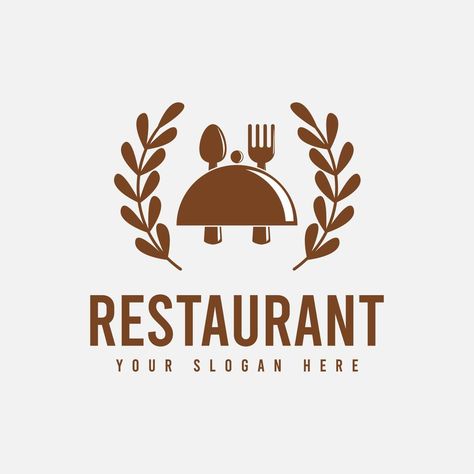 Simple and Clean Restaurant Logo Template Design in Brown Color, Suitable for Restaurants, Cafe, Shops, Food Stalls, Food Menus, Etc. Ideas For Restaurant, Cafe Shops, Digital Advertising Design, Restaurant Logo, Restaurant Logo Design, Food Stall, Cafe Menu, Logo Restaurant, Digital Advertising