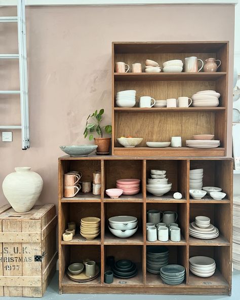 A snapshot of the pots in stock and in the shop. I enjoy the way this picture evolves constantly and the shapes and colours shift. . . . . . #pottery #ceramics #wheelthrown #wherlthrowing #handmade #cornwall #handmadeceramics #potterystudio Kitchen Vibes, Museum Store, Pottery Ceramics, Vision Boards, Pottery Studio, Wheel Thrown, Cornwall, Handmade Ceramics, Cupboard