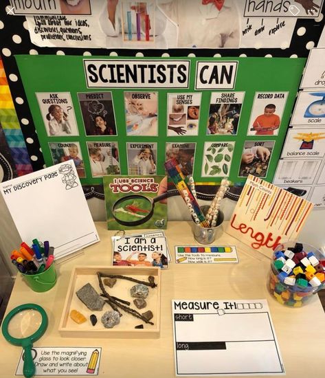 We Are Scientists Preschool, Science Corner Classroom Ideas, Plant Classroom, Montessori Daycare, Science Center Preschool, Exploration Activities, Scientific Process, Pre-k Science, Science Area