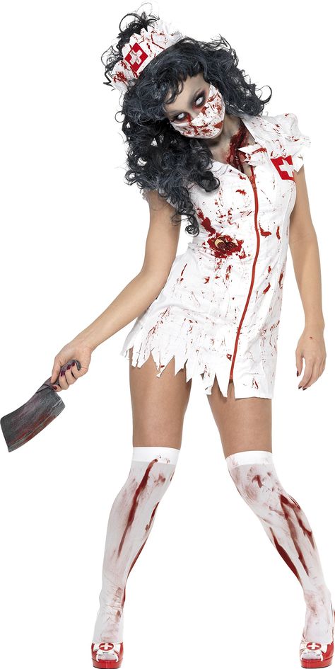 Halloween Nurse Makeup, Zombie Costume Women, Zombie Nurse Costume, Halloween Doctor, Zombie Nurse, Doctor Halloween, Nurse Halloween Costume, Ball Costume, Zombie Halloween Costumes