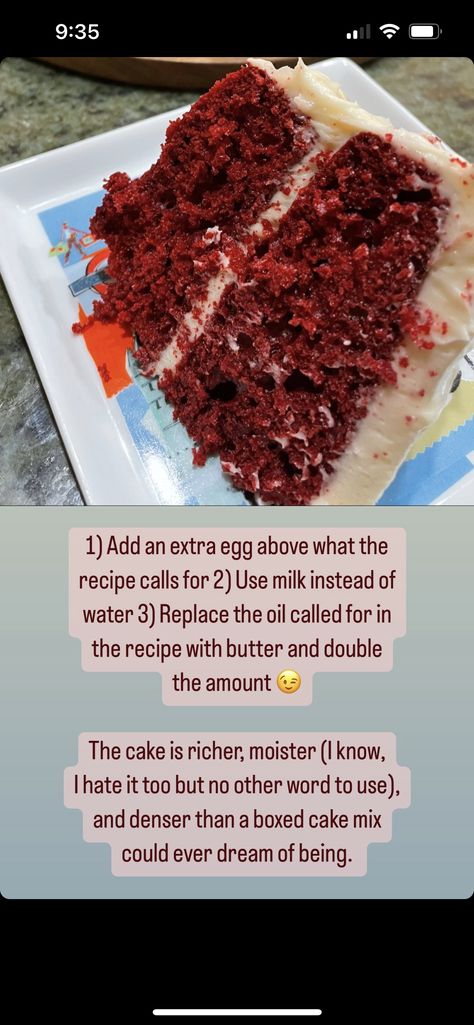 Red Velvet Box Cake Recipe, Red Velvet Box Cake, Red Velvet Cake Mix Recipes, Red Velvet Cake Moist, Homemade Red Velvet Cake, Red Velvet Cupcakes Recipe, Betty Crocker Cake Mix, Box Cake Recipes, Red Velvet Cake Mix