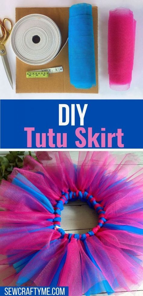 Diy Tutus How To Make, Make A Tulle Skirt Diy, Simple Tutu Skirt Diy, Simple Tulle Skirt Diy, How To Make A Tutu For A Baby, Making A Tutu Skirt, Homemade Tutus Diy No Sew, Homemade Tutu Skirt, How To Make A Long Tutu Skirt