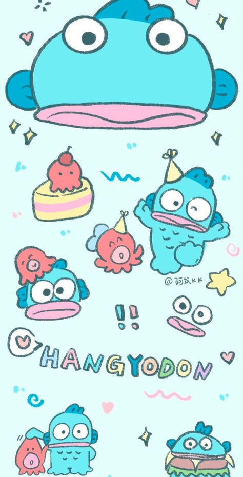 Hangyodon Wallpaper, Cute Phone Wallpaper, Sanrio Wallpapers, Dinosaur Wallpaper, Cute Lockscreens, Wallpaper Hp, Cocoppa Wallpaper, Hello Kitty Characters, Cool Backgrounds Wallpapers