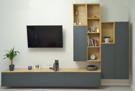 Tv Wall Asymmetrical, Tv Unite, Living Room Floors, Room Tv Stand, Dnevni Boravak, Unit Interior Design, Tv Unit Interior, Wall Tv Unit, Tv Unit Interior Design