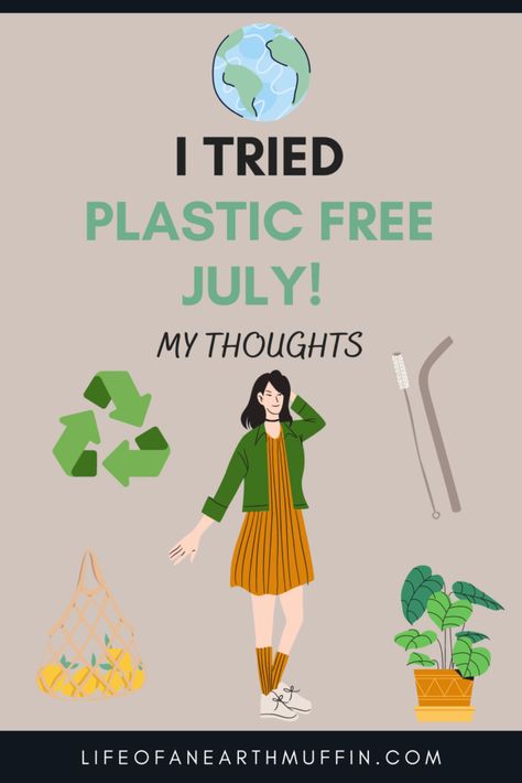 I Tried the Plastic Free July Challenge – My Thoughts July Challenge, Plastic Free July, Plastic Alternatives, Reusable Sandwich Bags, Plastic Free Living, Best Water Bottle, Cotton Swabs, Free Living, Free Poster