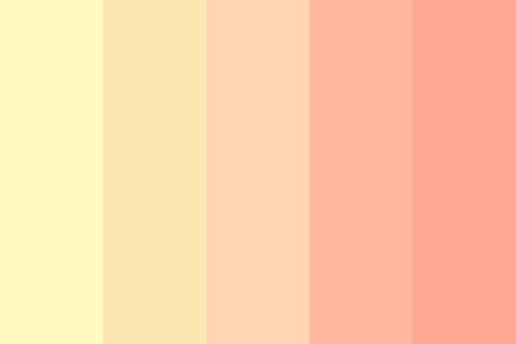 Sunset colors     Yellow-Pink Peach Color Palettes, Sunset Color Palette, Yellow Palette, Pastel Color Schemes, Color Palette Yellow, Pink Palette, Pastel Decor, Color Palette Pink, Pastel Colour Palette