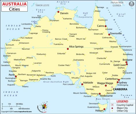 Cities in Australia | Map of Australia Cities - Maps of World Map Of Australia, Australian Maps, Australia Map, Cairns, Canberra, City Map, Gold Coast, Perth, Brisbane