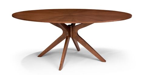 Conan Oval Dining Table - Wood Tables - Bryght | Modern, Mid-Century and Scandinavian Furniture Dinning Room Sets, Midcentury Modern Dining Table, Oval Dining Table, Mid Century Modern Dining, Walnut Dining Table, Mid Century Dining, Scandinavian Furniture, Oval Table, Oval Table Dining