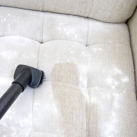 How to Clean a Natural-Fabric Couch | POPSUGAR Smart Living Homemade Toilet Cleaner, Clean Baking Pans, Hardwood Floor Cleaner, Cleaning Painted Walls, Clean Sofa, Glass Cooktop, Deep Cleaning Tips, Couch Fabric, Toilet Cleaner