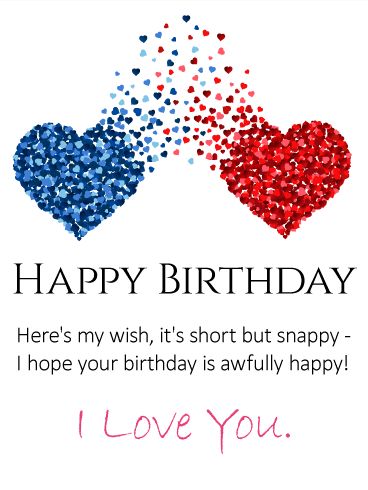 To my Beloved Husband - Happy Birthday Wishes Card Happy Birthday To The Man I Love, Birthday Wishes Short And Sweet, Birthday Wishes Short, 20th Birthday Wishes, Happy Birthday Husband Quotes, Newborn Congratulations, Short Birthday Wishes, 48 Birthday, Birthday Wish For Husband