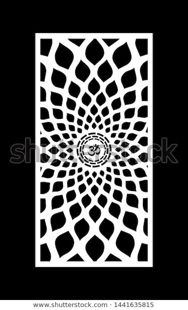 Om Cnc Design, Om Cnc Jali Design, Om Jali Design, Temple Template, Pooja Cabinet, Jalli Design, Pooja Door Design, Jali Design, Glass Etching Designs