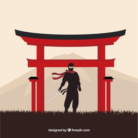 Traditional ninja warrior background wit... | Free Vector #Freepik #freevector #background #design #stars #backdrop Ninja Background, Warrior Background, Stars Backdrop, Star Backdrop, Cartoon Rose, Japan Icon, Samurai Illustration, Japanese Flag, Japanese Travel