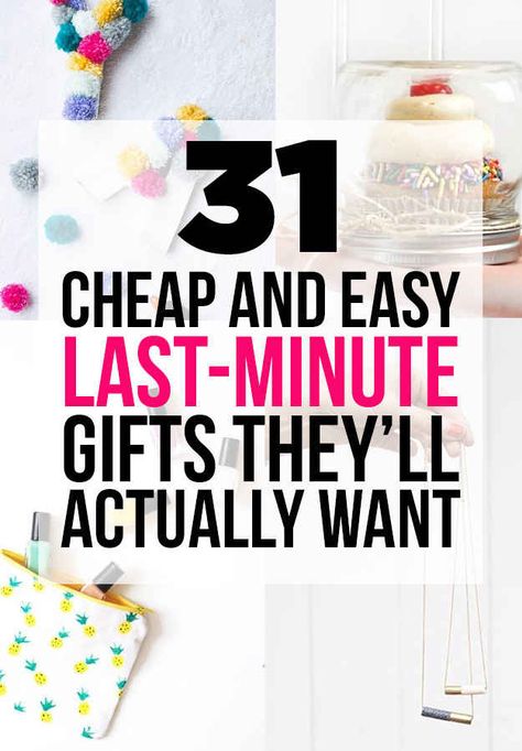 http://www.echopaul.com/ 31 Cheap And Easy Last-Minute DIY Gifts They'll Actually Want (some seriously great ideas) Diy Last Minute Birthday Gifts, Diy Gifts For Christmas, Last Minute Birthday Gifts, Diy Gifts For Mom, Creative Diy Gifts, Astuces Diy, Diy Gifts For Friends, Cheap Christmas, Diy Presents