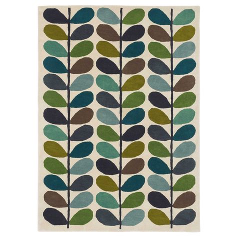 Orla Kiely Multi Stem Rug, Kingfisher - Barker & Stonehouse Barker And Stonehouse, Linear Pattern, Orla Kiely, Floral Area Rugs, Classic Rugs, Kingfisher, Hand Tufted Rugs, Modern Area Rugs, Tufted Rug