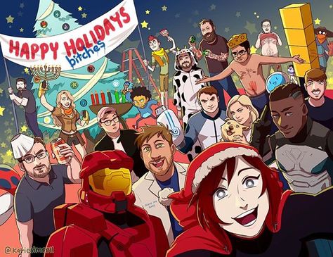 Rooster Teeth, All Of Us, Rwby, Personalities, Happy Holidays, Beautiful Art, Rooster, Cool Art, The Incredibles