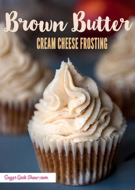 Brown Butter Cream Cheese Frosting | Sugar Geek Show Browned Butter Frosting, Brown Butter Cream Cheese Frosting, Applesauce Spice Cake, Whip Frosting, Brown Butter Cream Cheese, Brown Butter Frosting, Butter Cream Cheese Frosting, Cream Cheese Buttercream, Cake Buttercream