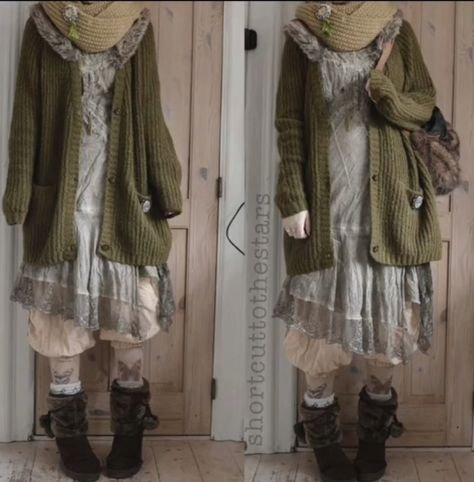 Fairy Grunge Overalls, Zombie Core Outfits, Moro Kei, Mori Kei Outfits Casual, Cozycore Outfit, Morikei Outfits, Crowcore Outfit, Dark Mori Fashion, Mori Kei Fashion