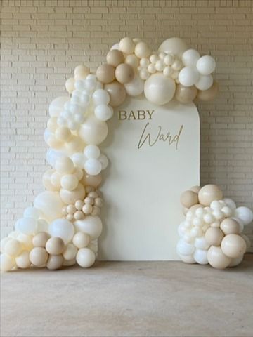 Baby Shower balloons, gender reveal balloons, neutral baby shower decor, boho baby shower, gender neutral baby shower, boho baby shower, boho gender reveal, arch backdrop, arch balloon backdrop Neutral Color Balloon Arch, Gender Neutral Balloon Arch, Gender Reveal Ideas Backdrop, Gender Reveal Ideas Nude Colors, All White Gender Reveal Party, Gender Reveal Arch, Gender Reveal Neutral Theme, Arch Balloon Backdrop, Classy Gender Reveal Party