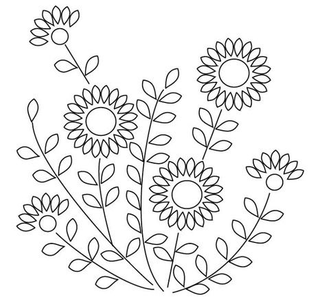 Hand Embroidery Patterns Free Printables | Click on the image for a larger size and just a reminder this is what ... Embroidery Patterns Free Printables, Hand Embroidery Patterns Free, Quilled Creations, Embroidery Transfers, Pola Sulam, Embroidery Patterns Vintage, Embroidery Flowers Pattern, Embroidery Patterns Free, Simple Embroidery