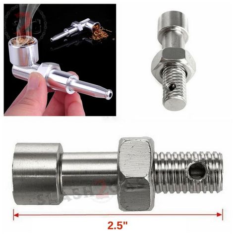 Nut N Bolt Convertible Screw Pipe - Metal Tobacco Smoking Pipe Homemade Pipe, Oil Burner Pipe, Matching Tats, Dunhill Pipes, Pipe Connectors, Motorcycle Exhaust Pipes, Garage Tools, Nuts And Bolts, Workbench