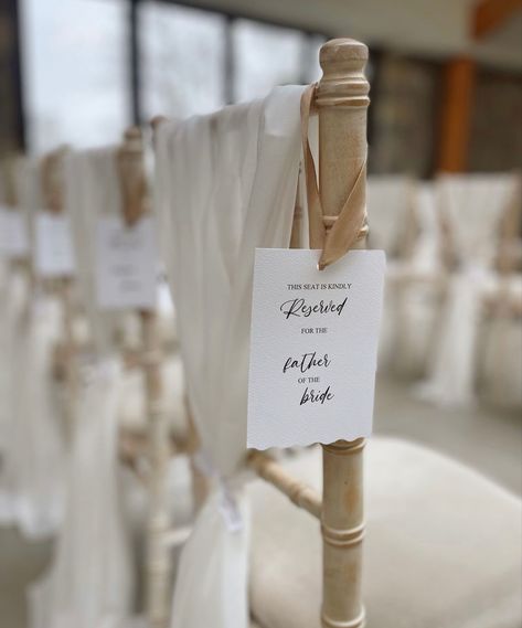 Wedding Seat Reserved, Reserved Wedding Signs Ceremony Seating, Reserved Seating Wedding, Reserved Wedding Signs, Reserved Seating, Ibiza Wedding, Wedding Chair Decorations, 2025 Wedding, Colossians 3