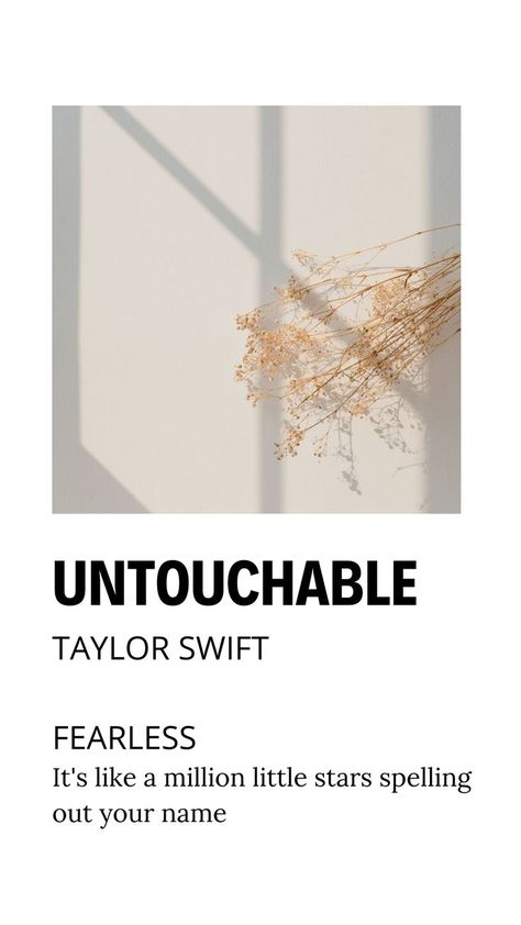 Untouchable Taylor Swift, Untouchable Song, Taylor Swift Fearless, Taylor Swift Songs, Taylor Swift, Swift, Songs