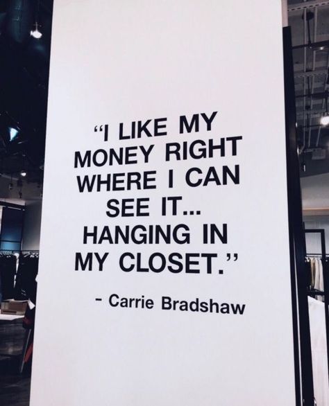 Carrie Bradshaw Quotes, City Quotes, My Money, Carrie Bradshaw, Fashion Quotes, What’s Going On, A Quote, A Sign, Quote Aesthetic