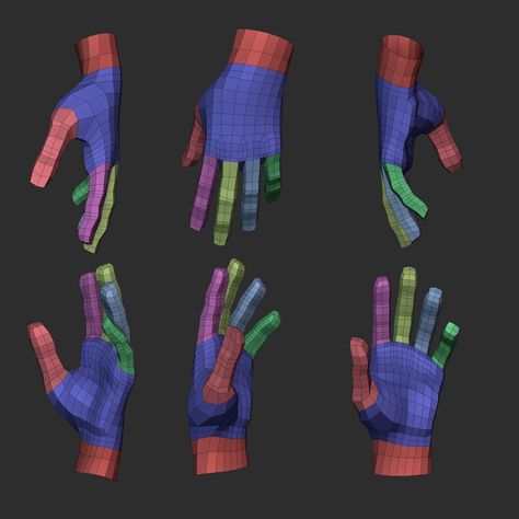 Low Poly Hand, Stylized Hands, Face Topology, Blender Character Modeling, Stylized 3d, Girl Anatomy, Character Turnaround, Anime Hands, 3d Hand