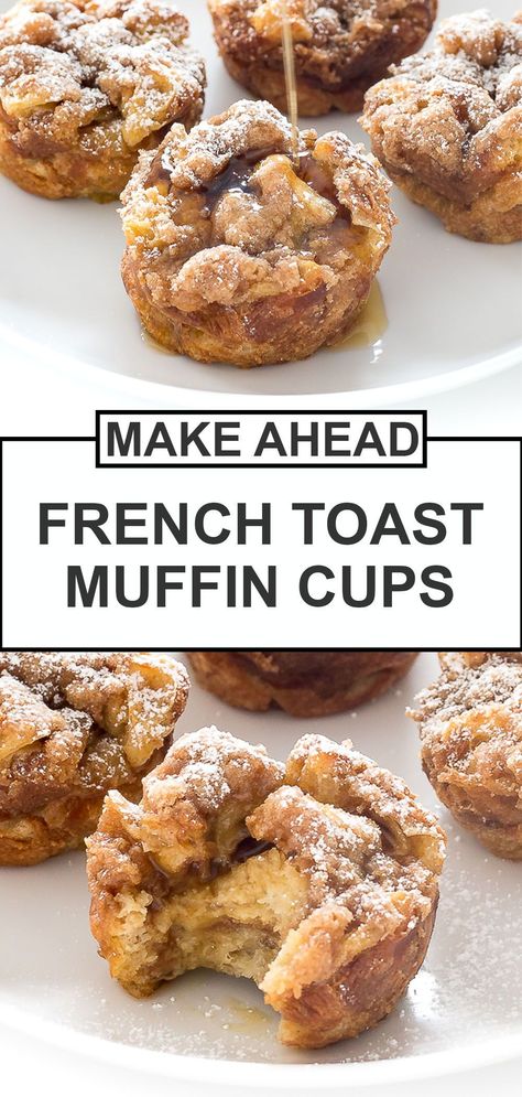 Church Brunch Ideas, Muffin Cups Recipes, Easy French Toast, Chef Savvy, French Toast Muffins, Breakfast Sweets, French Toast Easy, French Toast Bake, Christmas Brunch