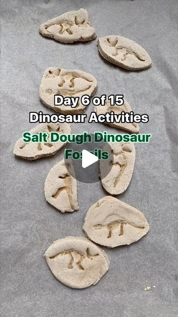 Fossil Activities, Dino Fossils, Fossils Activities, Make Salt Dough, Dinosaur Activities, Craft Ideas For Kids, Easy Activities, Dinosaur Fossils, Salt Dough