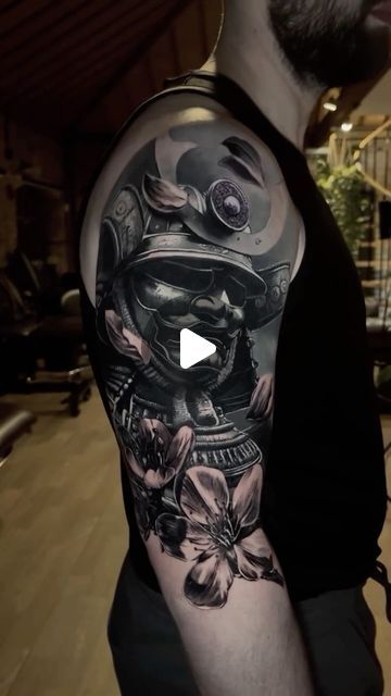 Noire Ink London on Instagram: "👺Shogun and Sakuras🏯 Amazing tattooing by @jasteinabellana_tattoo ⁣ ⁣ …………………………………………………⁣⁣⁣⁣⁣⁣ 📍10e Printing House Yard, London E2 7PR⁣⁣⁣⁣⁣⁣ 📧 london@noireink.com⁣⁣⁣⁣⁣⁣ …………………………………………………⁣⁣⁣⁣⁣ ⁣ #blackandgreytattoo #japanseesleeve #japanesetattoo #samuraitattoo #shogun #japan #asiantattoo #realistictattoo #tattoorealism #realismtattoo #tattooartist #bnginksociety #londontattoo #tattoolife #ink #inked #wip #shoreditchtattoo #londontattoostudio" Shogun Tattoo, Samurai Tattoos, Samurai Warrior Tattoo, Samurai Tattoo Design, Printing House, London Tattoo, Asian Tattoos, House Yard, Warrior Tattoo