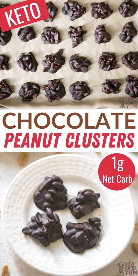 Low Carb Candy, Peanut Clusters, Keto Baking, Smart Snacks, Healthy Protein Snacks, Chocolate Covered Peanuts, Keto Candy, Healthier Desserts, Low Carb Treats