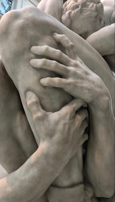 Sculpture Hands Aesthetic, Hands In Classical Art, Rennaissance Art Hands, Greek Sculpture Hands, Hand Statue Sculpture, Hand Grabbing Chest Reference, Hands Doing Things, Hand Reference Reaching Out, Hands Touching Reference