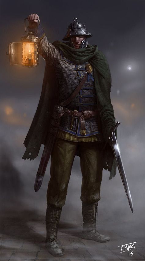 Fantasy City Guard, Soldier Rpg, Town Guard, City Guard, Dark Snow, Eric Martin, Heroic Fantasy, Fantasy Portraits, Human Male