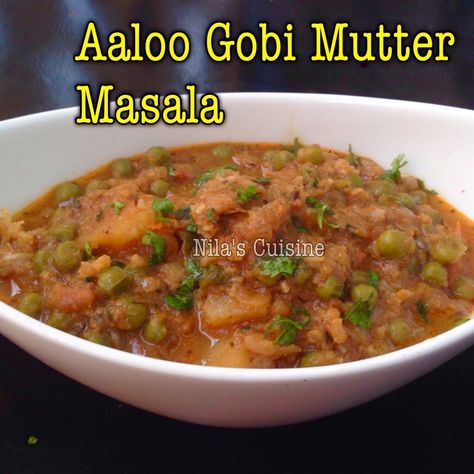 Aaloo Gobi Mutter Masala Cauliflower Gravy, Aloo Gobi, Chapati, Chopped Onions, Garam Masala, Potato Recipes, Chana Masala, 2 Cups, Gravy